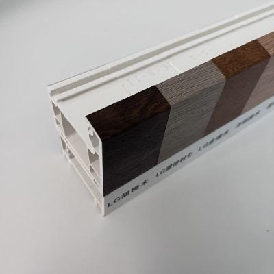 China GKBM New 60B Laminated UPVC Casement Window Profiles Sound Insulation for sale