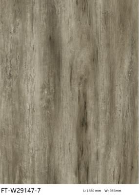 Chine Le noir ignifuge antidérapage Gray Jump Color Wood Grain de GKBM FT-W29147-7 Brown cliquent sur le plancher composé en pierre de SPC de vinyle à vendre