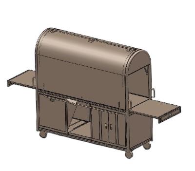 China Customized Easy Cleaning Coffee Cart / Food Cart for sale