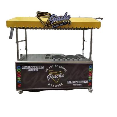 China Easy Cleaning Customized Double - Pancake Cart /Food Kiosk / Food Cart for sale