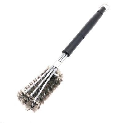 China New Design Hand Held BBQ Brush Metal Steel Wire Brushes for BBQ Roast for sale