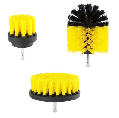 China Household Use 6pcs Drill Brush Set Car Hex Legs Hard Stiff Nylon Bristle Detaling Drill Brushes Attachment For Drill Power Tools for sale