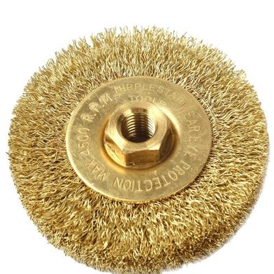 China Latest Design Top Quality 100% Cleaning And Deburring Brass Wheel Copper Brush Brush Aluminum Bronze Wire Brush Wheel Non Sparking for sale