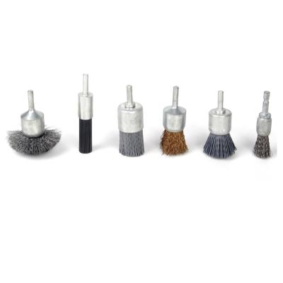 China Cleanging Customized Stainless Steel Pen Shape Crimped Wire Wheel Brush For Cleaning And Polishing for sale