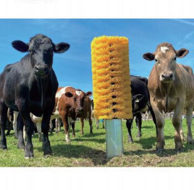 China High Quality PP/Nylon Cow Brush Massage Cleaning And Deburring Stand On Ground Cow Body Automatic Cleaning Brush for sale