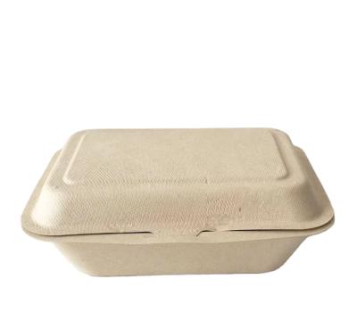 China Minimalist Disposable Biodegradable Disposable Sugarcane Bagasse Paper Pulp Mold Plates 7.5 Inch Rectangle Food Container for sale