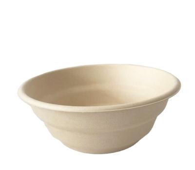 China Customizable Bulk Wholesale Disposable Bagasse Paper Bowl Sugar Cane Bagasse Paper Pulp Salad Bowl 32 OZSalad for sale