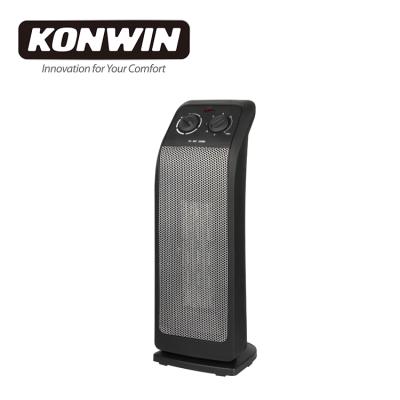 China Large Angel Oscillating Konwin PTC Tower Ceramic Oscillating Heater, Portable Electric Space Heater with Thermostat KPT-1802M for sale