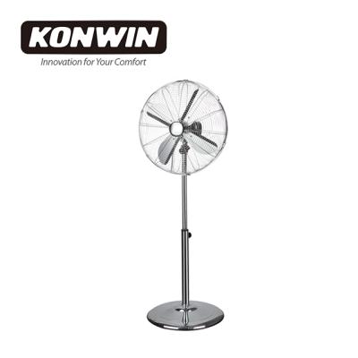 China Household KONWIN 16 inch Metal Pedestal Fan with Metal Blades, Powerful Home Electric Fans Stand Fan Air Cooling FS-118 for sale