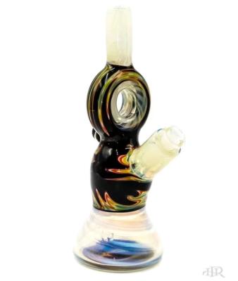 China In Stock 12'' Glass Freeze Pipes Coil Bongs Percolator Filter With Ice Catcher for sale