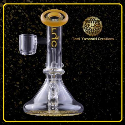 China 8.5'' Tobacco Glass Bong With Percolator Filter 14mm Replacement Bowls In Stock for sale