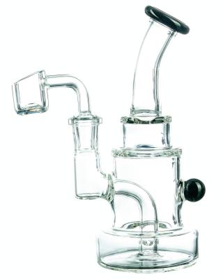 China 14mm Marble Accented Layer Cake Rig Borosilicate Glass 7inch for sale