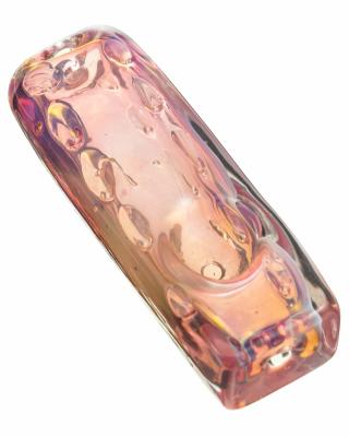 China Hand Fumed Ice Cube Steamroller Rectangular Glass Shisha Hookah for sale