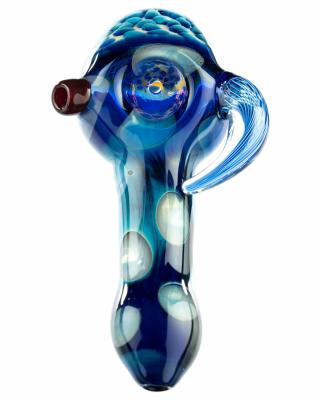 China Borosilicate Glass Spoon Pipes / Colored Glass Bubbler Water Pipes for sale