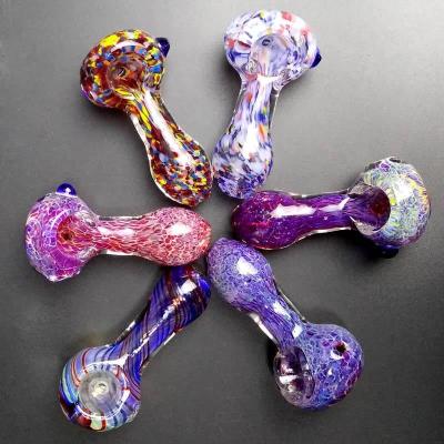 China OEM Handblown 4 Inch Glow Smoking Spoon Pipe for sale