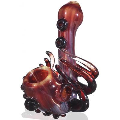 China 5Inch Funny Glass Hand Pipes Heady Tobacco Pipe 3D DrawingPyrex Glass Spoon Pipe Smoking for sale