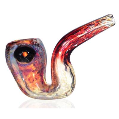 China Borosilicate Glass Hand Pipes Handmade High End Glowing Colorful Smoking Pipe for sale