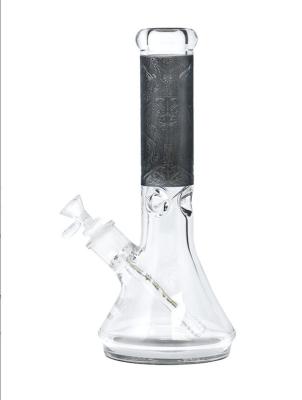 China Borosilicate Beaker Bottom Large Tube Handblown Recycler Water Pipes Glass Bongs for sale