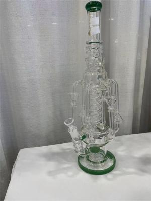 China Twin Layer Filter Glass Recycler Bong Tobacco Glass Blunt Bubbler 14mm Bowl for sale