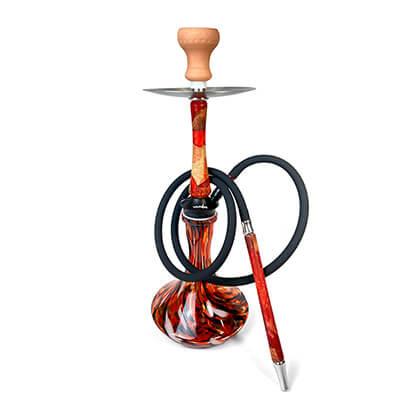 China Glass Single Hose Hookah Flat Bottom Handmade Smoking Hookah for sale