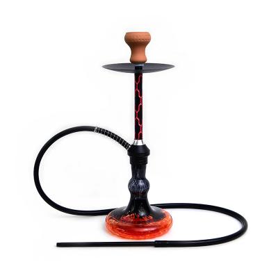 China Silicone Single Hose Hookah KTV Aluminum Alloy Metal Glass Shisha Hookah for sale