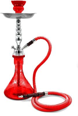 China Medium Modern Red Hookah Set / Aluminum 1 Hose Hookah Kit for sale