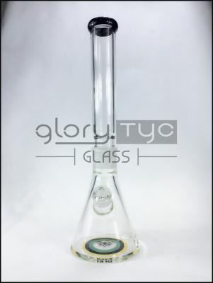 China Dazzling Thread Glass Smoking Pipe Trendy Healthy Classic Glass Hookah Beaker Wat for sale