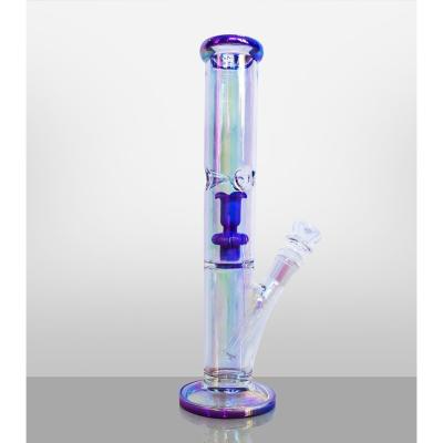 China 12 Inch Glass Smoking Pipe Borosilicate With Double Percolator Bubbler Pipe for sale