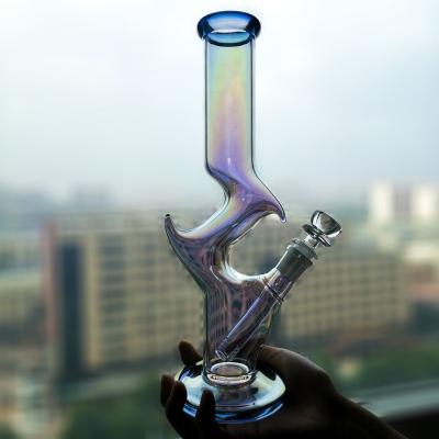 China Small Glass Recycler Bong Hookah Transparent Water Smoking Pipe Bubbler for sale