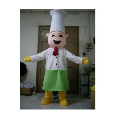 China Custom Made Adult Super Soft Plush Caixin Plush Costume Chef Cartoon Mascot Costume for sale