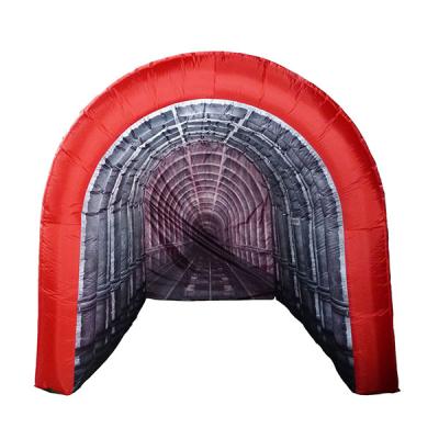 China Promotion Fantasy Palace Inflatable Tunnel Printing Cheap Outdoor Single Tunnel Inflatable Bubble Tent for sale