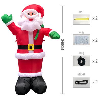 China Events BOYI Santa Inflatable Model Inflatable Santa Inflatable Claus With Gift Bag for sale