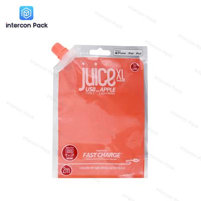 China Fruit Juice Spouted Liquid Stand Up Pouches PE Material Customized Logo for sale