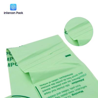 China Gravnre Printing Plastic Packaging Bag Biodegradable Corn Starch Poly Bags for sale