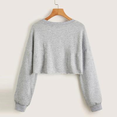 China New Design Anti-wrinkle Ladies Pullover Long Sleeve Hoodies Simple Custom Women Sweatshirt for sale