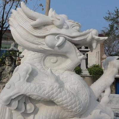 China Beautiful Modern Polished Decorative Hand Carved Chinese Natural Stone Kylin Dragon Sculptures for sale