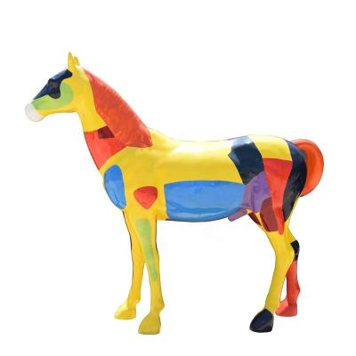 China Fiberglass Horse Garden Decoration Art Abstract Horse Statue For Nordic Sale for sale