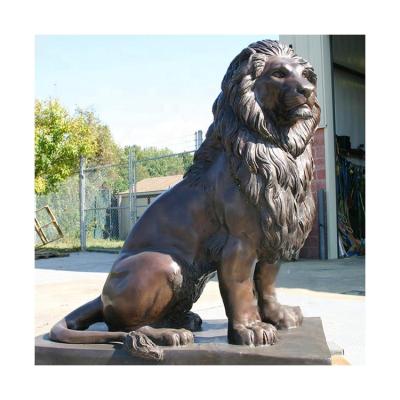 China Europe Garden Decor Animal Metal Sculpture Lion Statue Mold Molds For Statue Large Lion Statues Outdoor Brass Bronze for sale