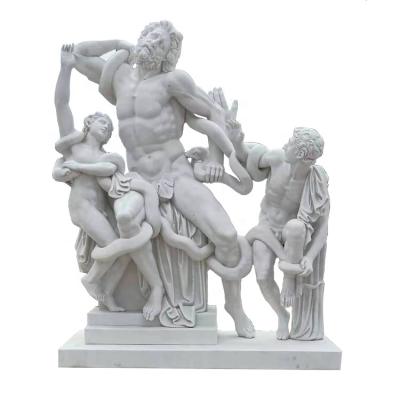 China Modern Atlas Marble Statue Marble Powder Statue For Garden Decoration Marble Male Statue For Sale for sale