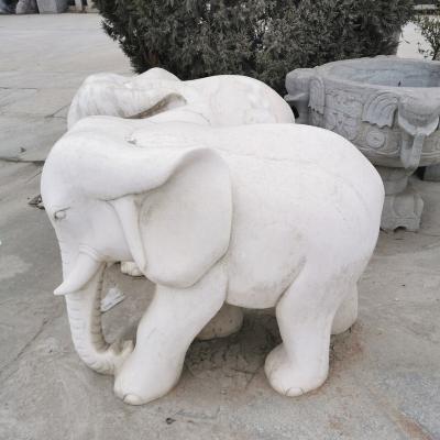 China Superfluous Modern Marble Statues Marble Elephant Stone Sculpture Marble Elephant Statue For Sale for sale