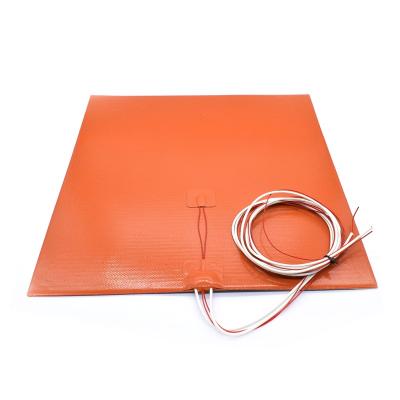 China Building Material Shops 3D Printer Components Heating Pad Silicone Electric Heat Rubber Pads Waterproof 235mm Flexible For Hot Bed for sale