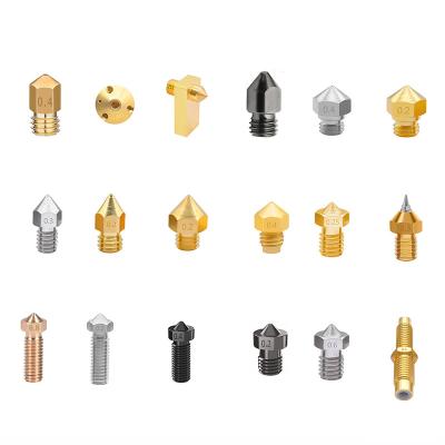 China E-3D V6 MK8 MK2 Nozzles Volcano UM2 Nozzles M5/6/7 Thread 0.2/0.3/0.4/0.6/0.8/1.0mm/Brass/Hardened/Stainless Steel For 1.75 Volcano UM2 /3.0mm E-3D V6 MK8 Mk for sale