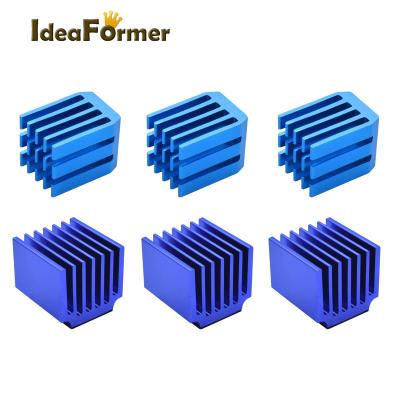 China 3d Printer Parts 9*9*12/13/14/15 Stepper Motor Radiator Blue Aluminum Special Cooling Heatsink For 3D Printer for sale