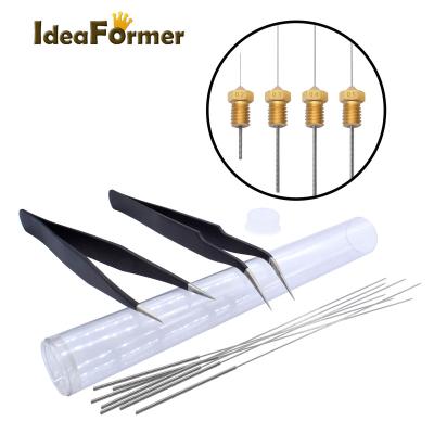 China 3D Printer 10 Pieces / Set Of 3D Printer Accessories Nozzle Set Cleaning Tweezers + Stainless Steel Needle DIY 3D Printer Components for sale