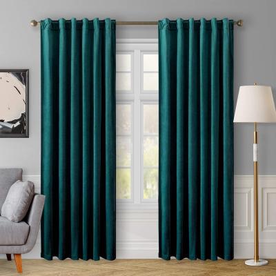 China Blackout Velvet Blackout Curtains 52 x 84 Inches, 2 Insulation Pocket Back Panel Dark Curtains with Soft Panels, for Living Room for sale