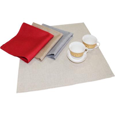 China Non-disposable 100% non-disposable custom multicolor blue imitation waist linen napkin napkin polyester wedding napkin home decoration for sale