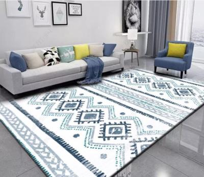 China Abstract Diamond Modern Distressed Area Rugs Rug For Living Room And Bedroom Moroccan Style 80cmx120cm for sale