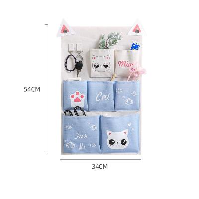 China Low Price Direct Selling Minimalist Household Storage Bag Wall Hanging Cloth Bag Door Storage Hanging for sale