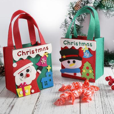 China Promotional Gift Felt Christmas Handbag Nonwoven Snowflake Baking Tote Bag Christmas Crispy Apple Gift Bag for sale