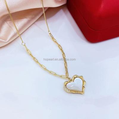 China 9XL01K Romantic Heart Necklaces 925 Sterling Silver Heart Pendant Gold Plated Choker Necklace for sale